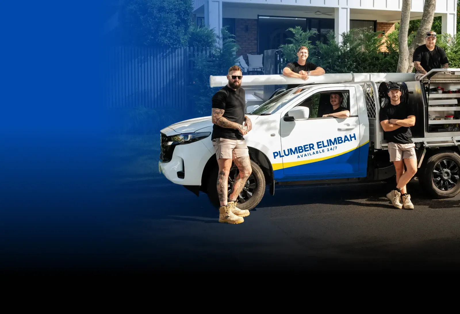 Plumber Elimbah team with the ute